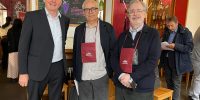 Josephus Mayr (Erbhof Unterganzner), Dario Cappelloni und Daniele Cernilli (DoctorWine)